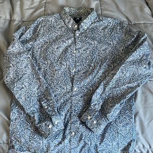 H&M large dress shirt long sleeve Blue